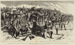 De Oorlog in de Soedan, een Aanval op een Konvooi van Gewonden in de Bayuda-woestijn